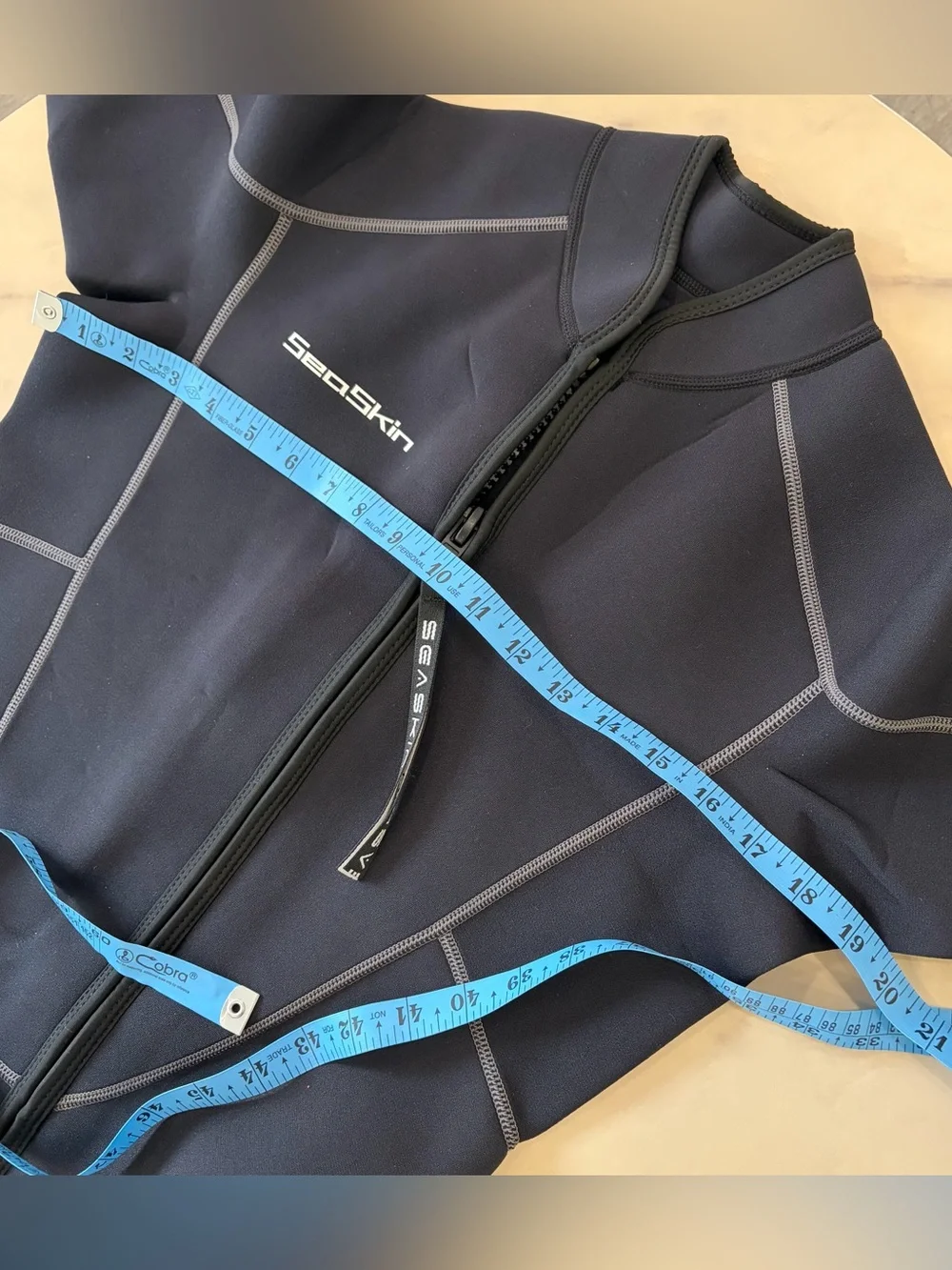 Seaskin 3MM Shorty Wetsuit Scuba-suit Medium Black Full Front Zip.
